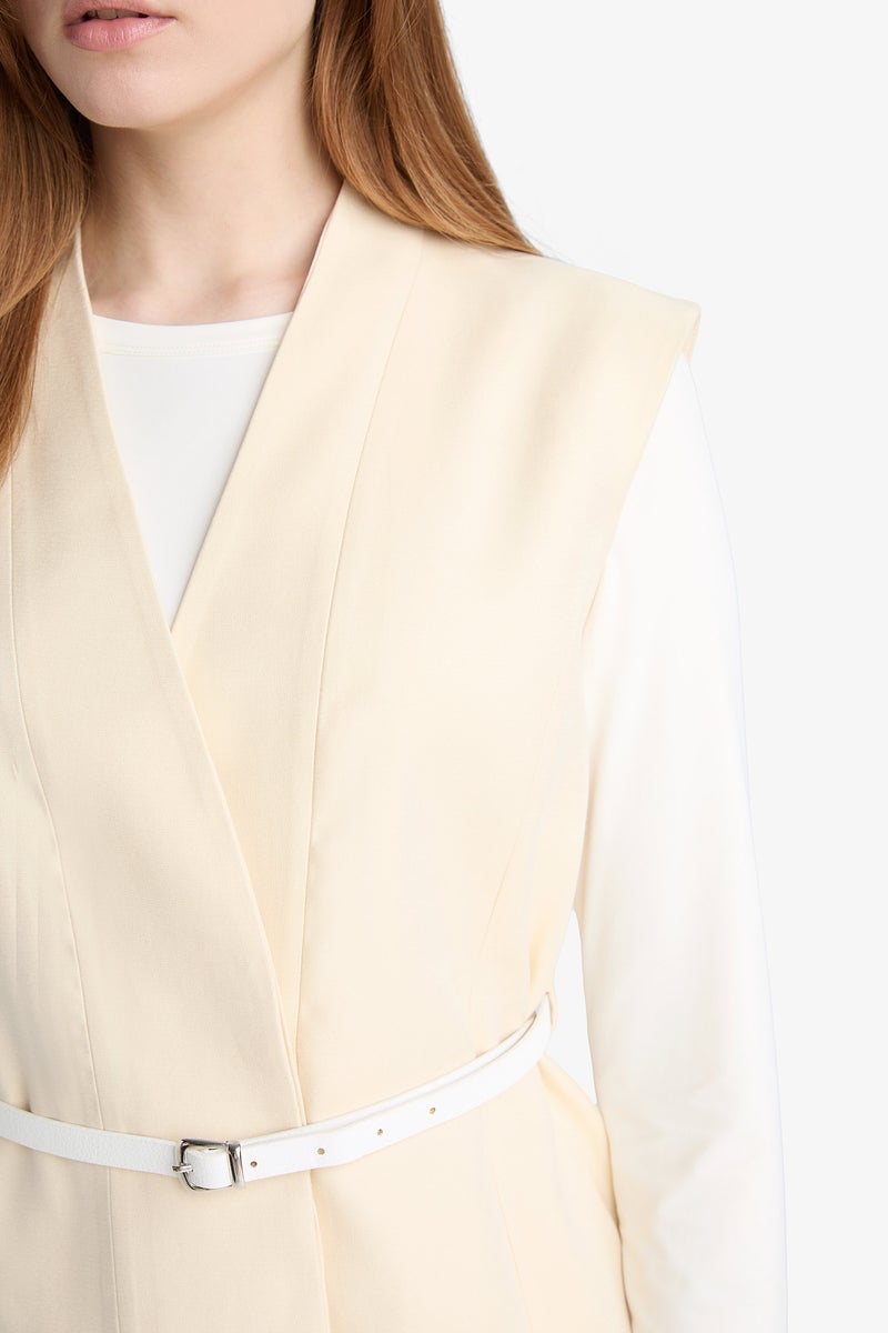 DeFacto Beige Woman Regular Fit Vest Casual - Image 5